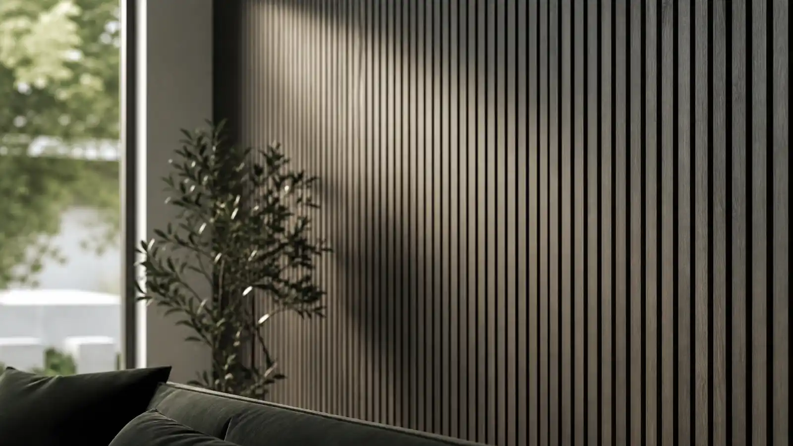 Slatted timber acoustic panel wall in a fit-out, acoustic consultant professional indemnity insurance