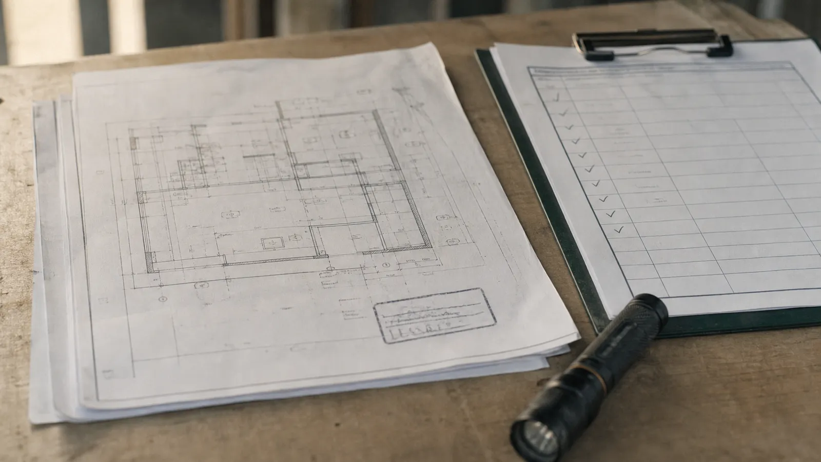 Stamped building plans and inspection checklist, building certifier professional indemnity