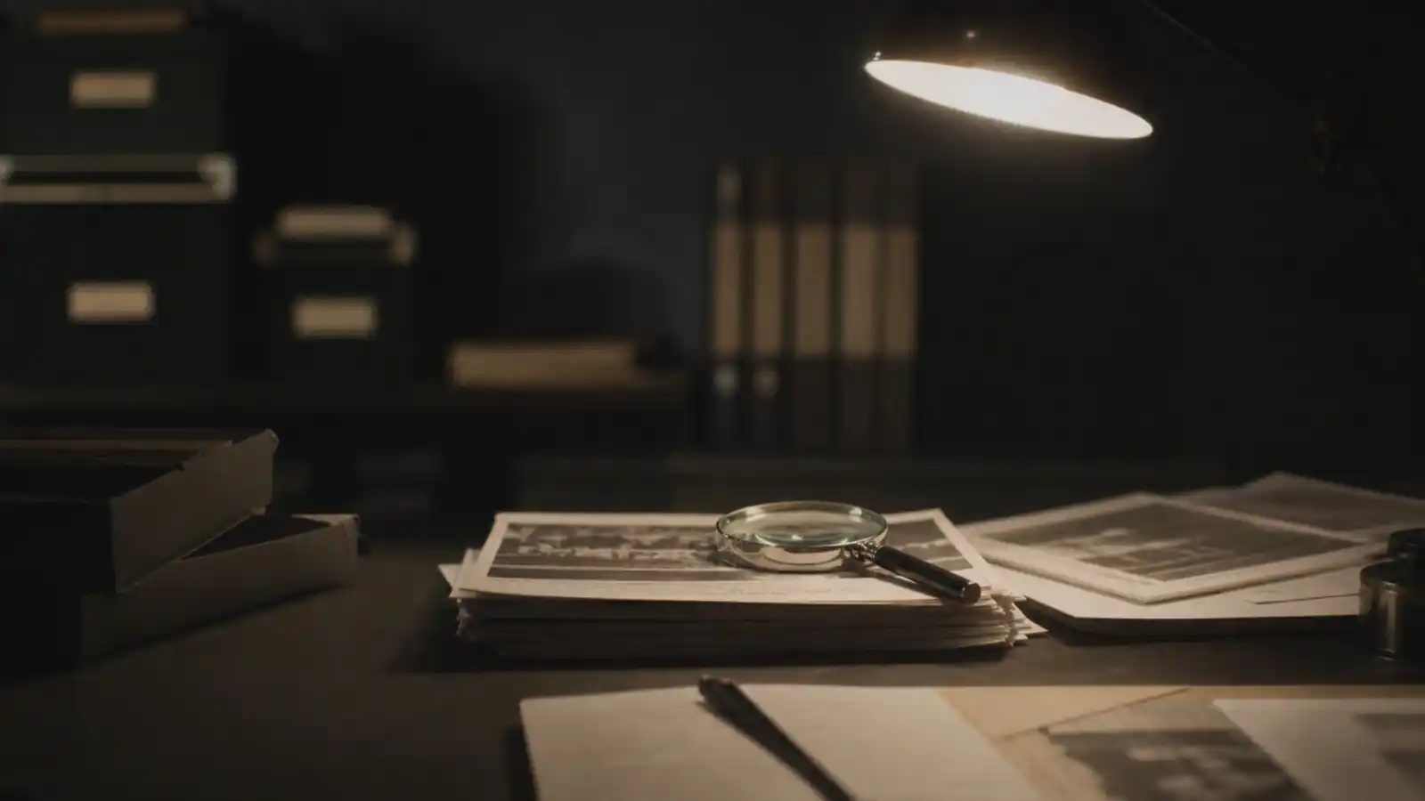 Magnifier and records on an examination desk, professional indemnity insurance for forensic consultants