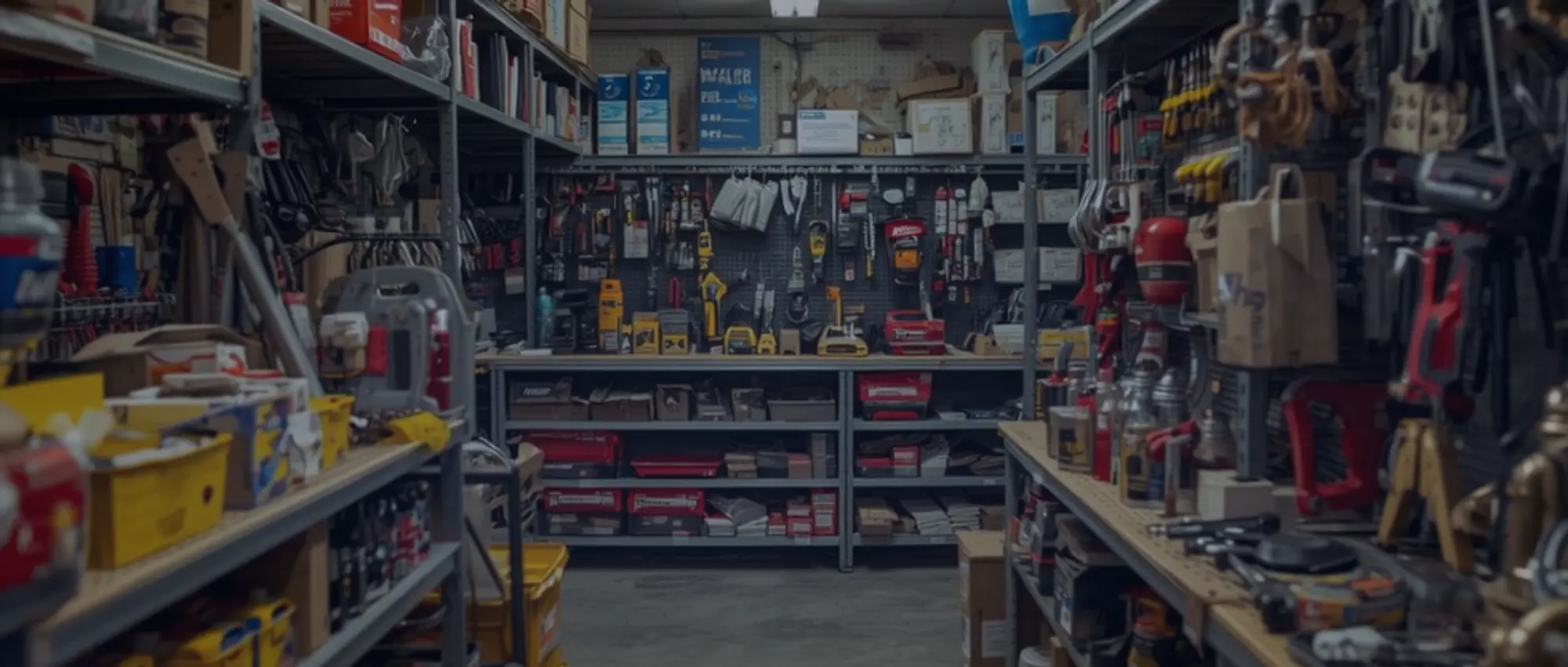 Australian hardware store aisle stocked with building supplies, paints, and DIY products, showcasing the retail inventory protected by comprehensive business insurance