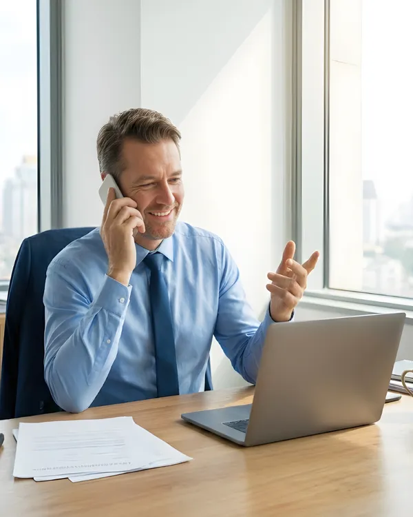 Business insurance broker providing expert advice and claims support over the phone.