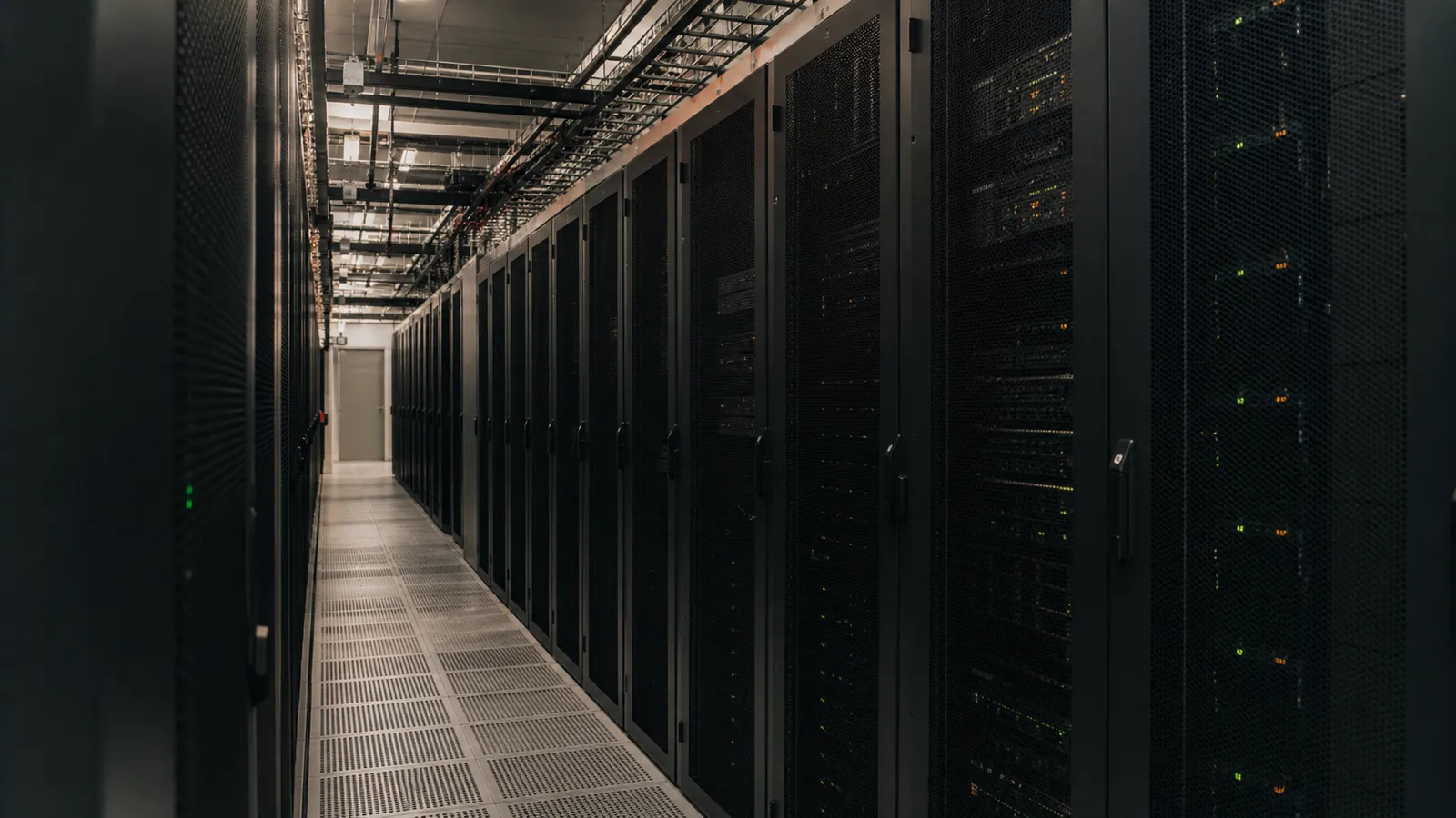 Server aisle inside a data centre, high-value electronic assets covered under an ISR policy