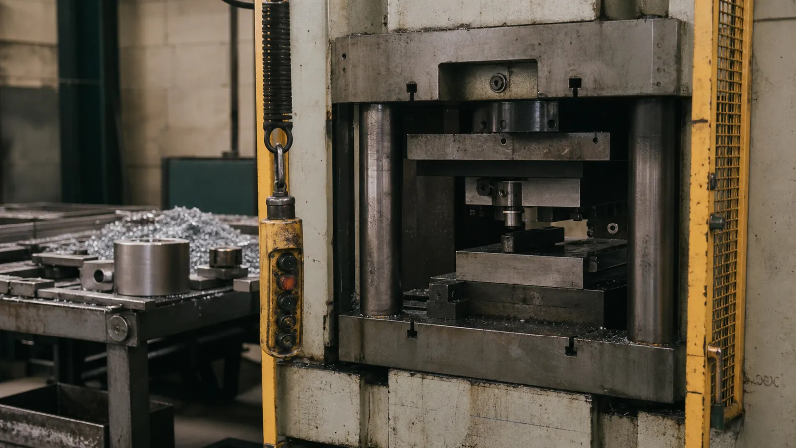 Heavy press on a factory floor, machinery breakdown risk covered under an ISR policy