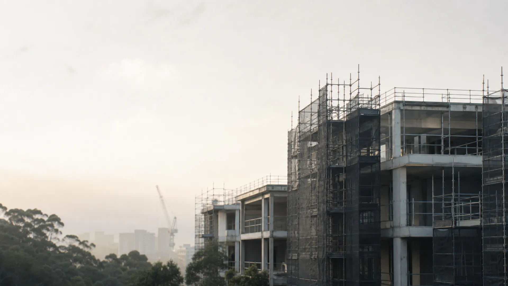 Class 2 apartment building under construction in NSW, where DBP Act professional indemnity insurance requirements apply