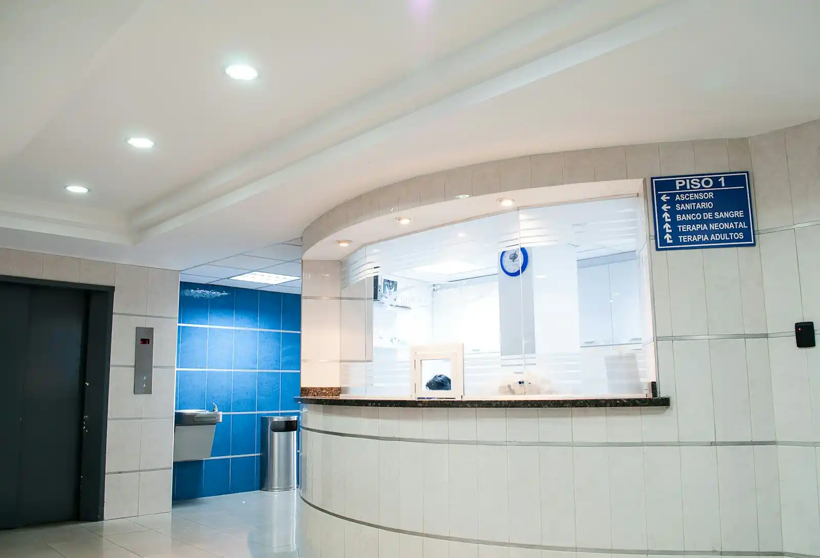 Modern medical practice reception and consultation area.