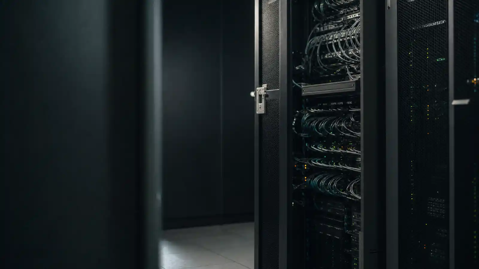 Server racks with cable looms - software and systems engineer PI insurance