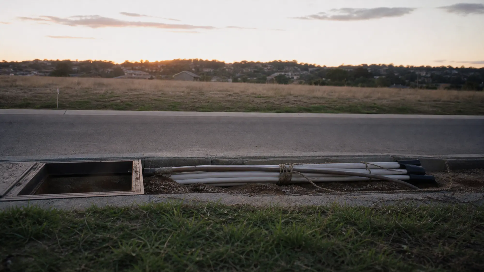 Roadside fibre pit and conduit - telecommunications engineer insurance quote