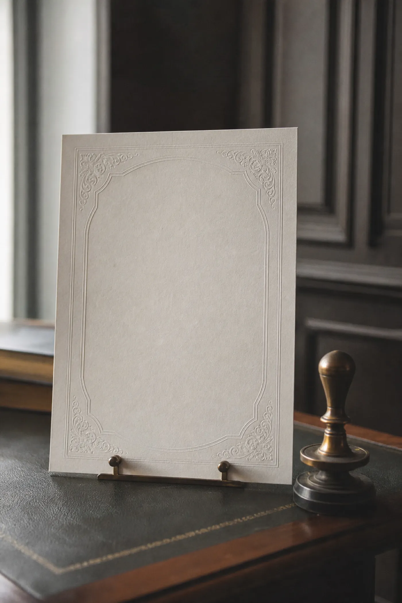 Embossed certificate and seal press, registration outcomes behind trademark attorney PI cover