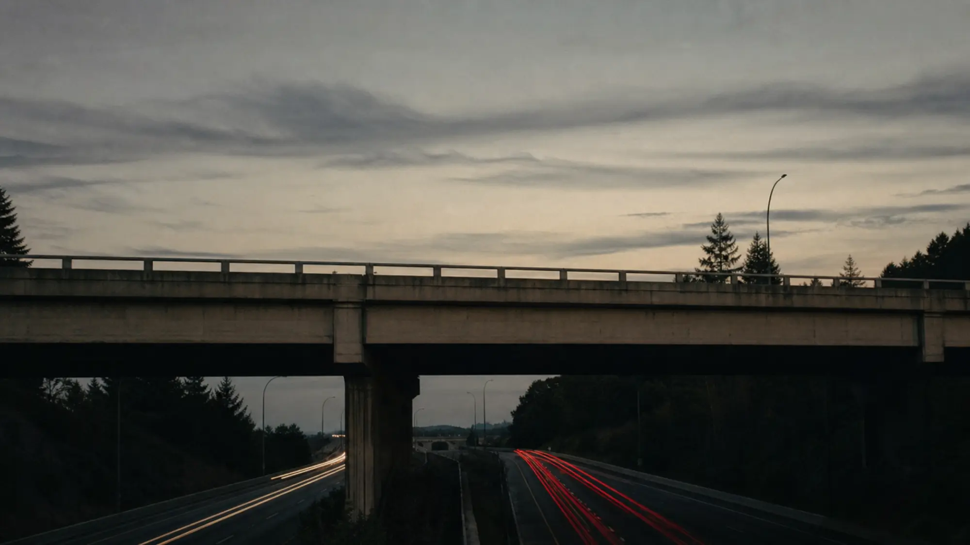 Highway overpass at dusk - traffic engineer insurance quote