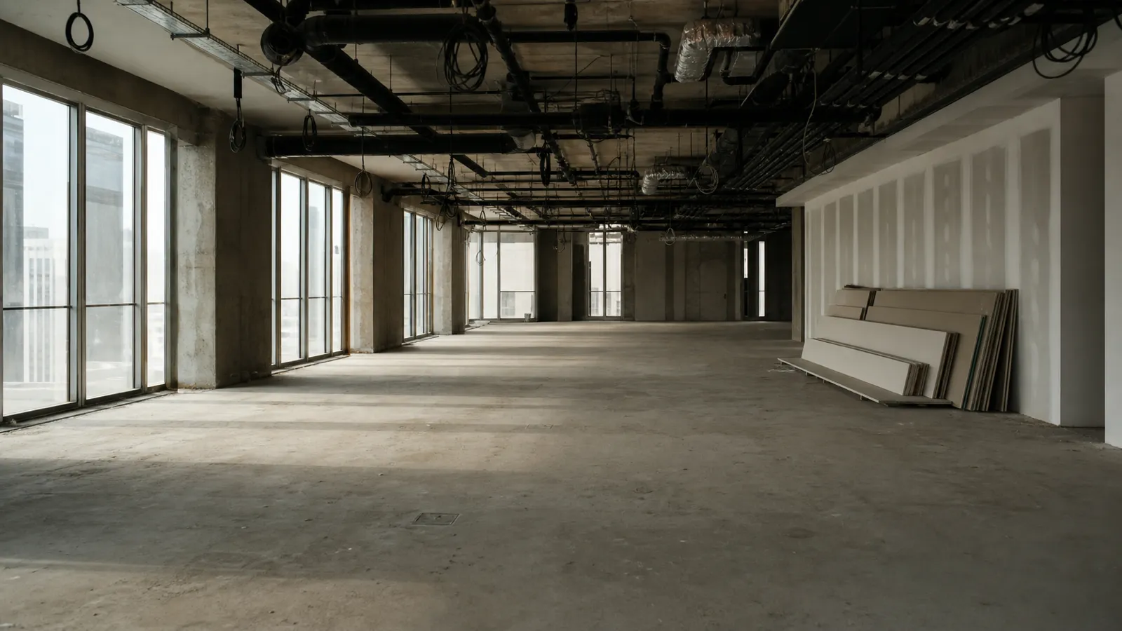 Bare vacant commercial interior floorplate, the risk insurers price into unoccupied building cover