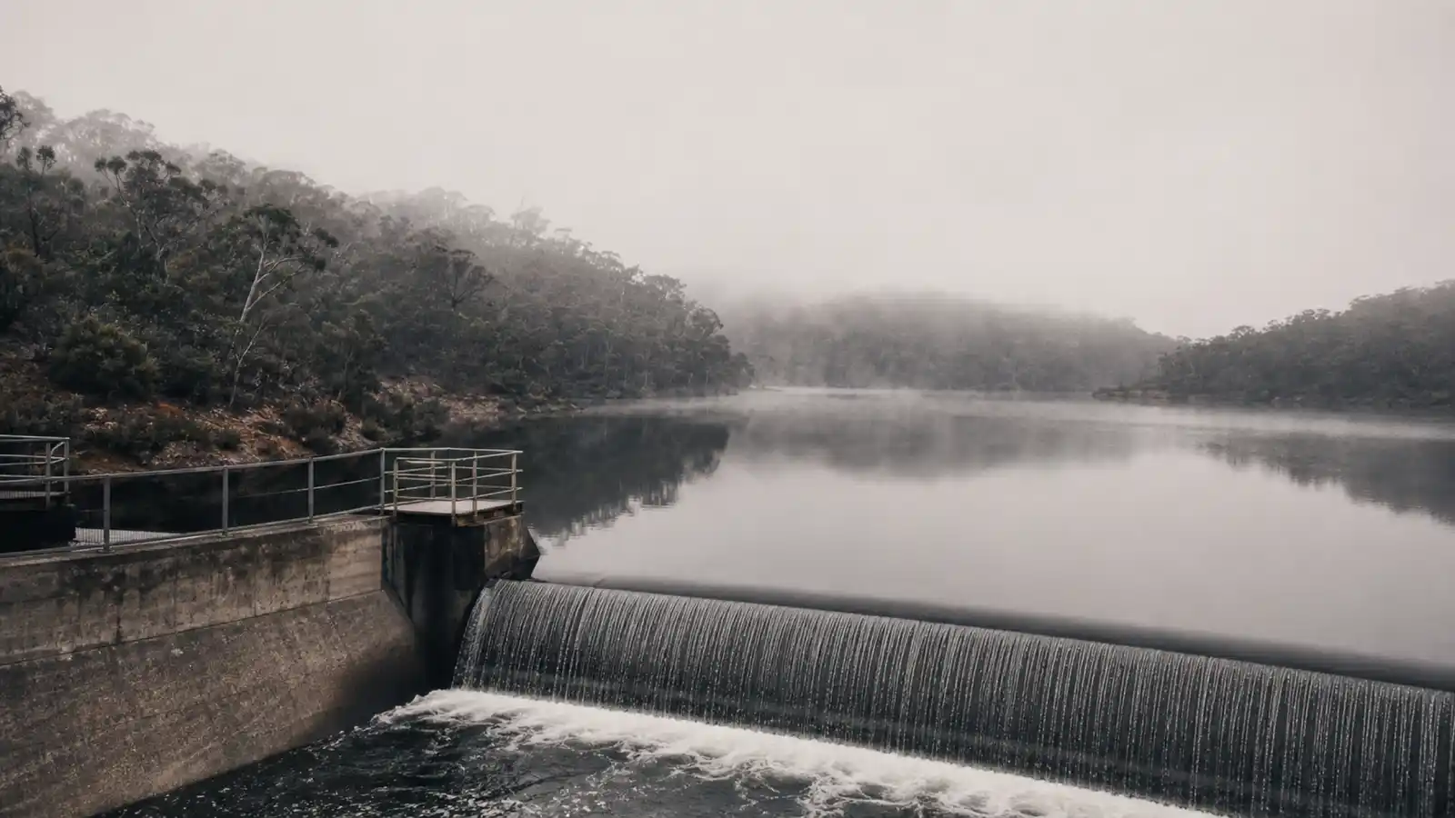 Concrete spillway on a still reservoir - water engineer professional indemnity insurance